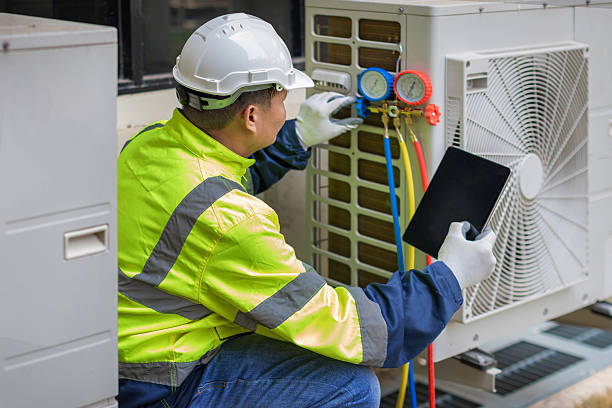 Professional Air Duct Cleaning technician working in Fairfield, NJ